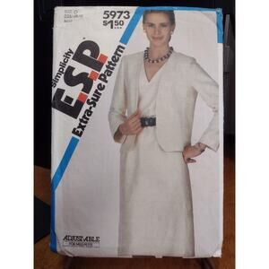 Vintage Simplicity E.S.P Pattern 5973 Misses' and‎ Unlined Jacket (1983)